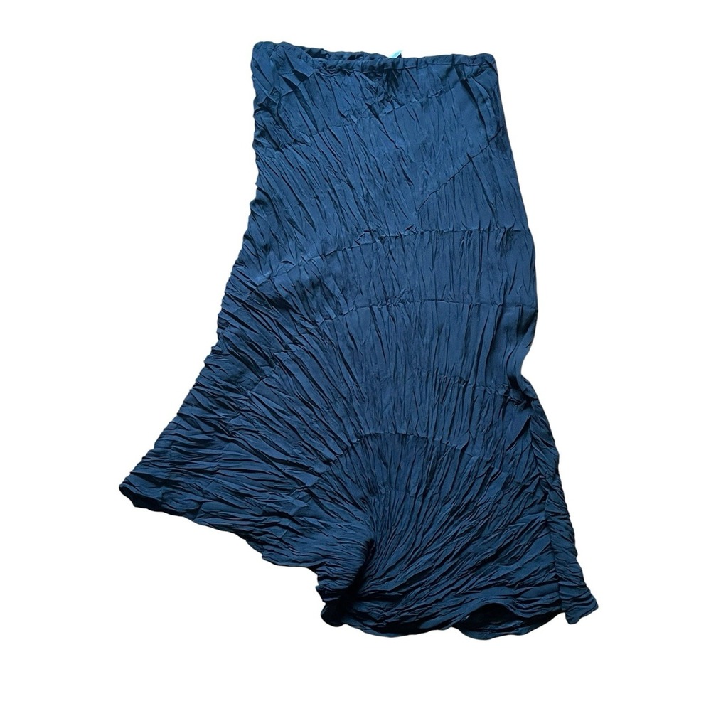 Babette Sf Crinkle Pleated Asymetricl Pull On Midi Skirt Size Medium